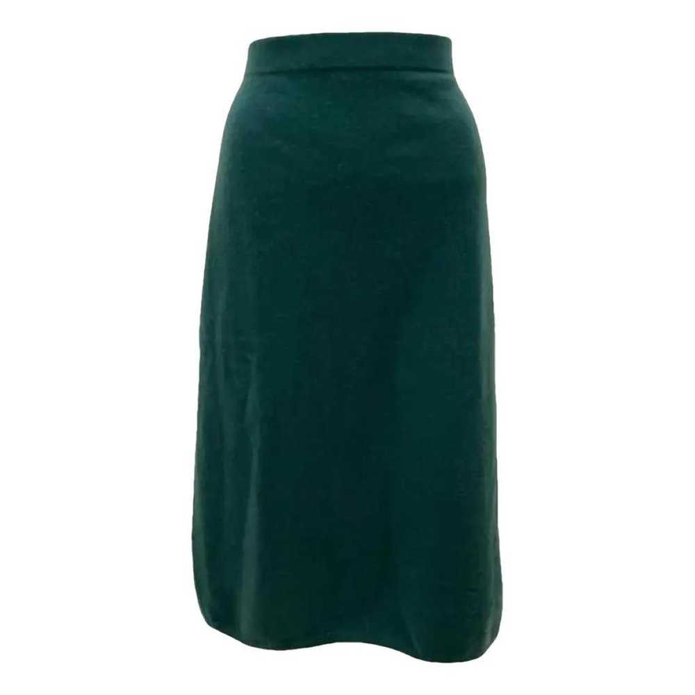 Non Signé / Unsigned Cashmere mid-length skirt - image 1