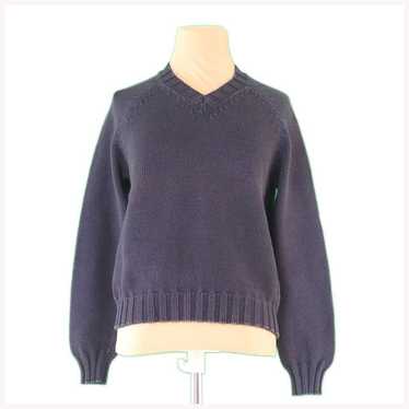 Max Mara Knit Sweater Weekend Line V Neck Dark Gr… - image 1