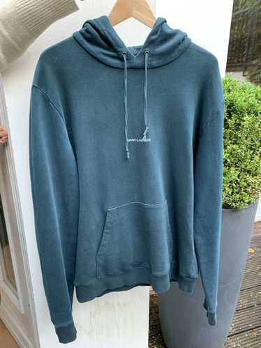 Saint Laurent Paris 18SS Green Logo Hoodie