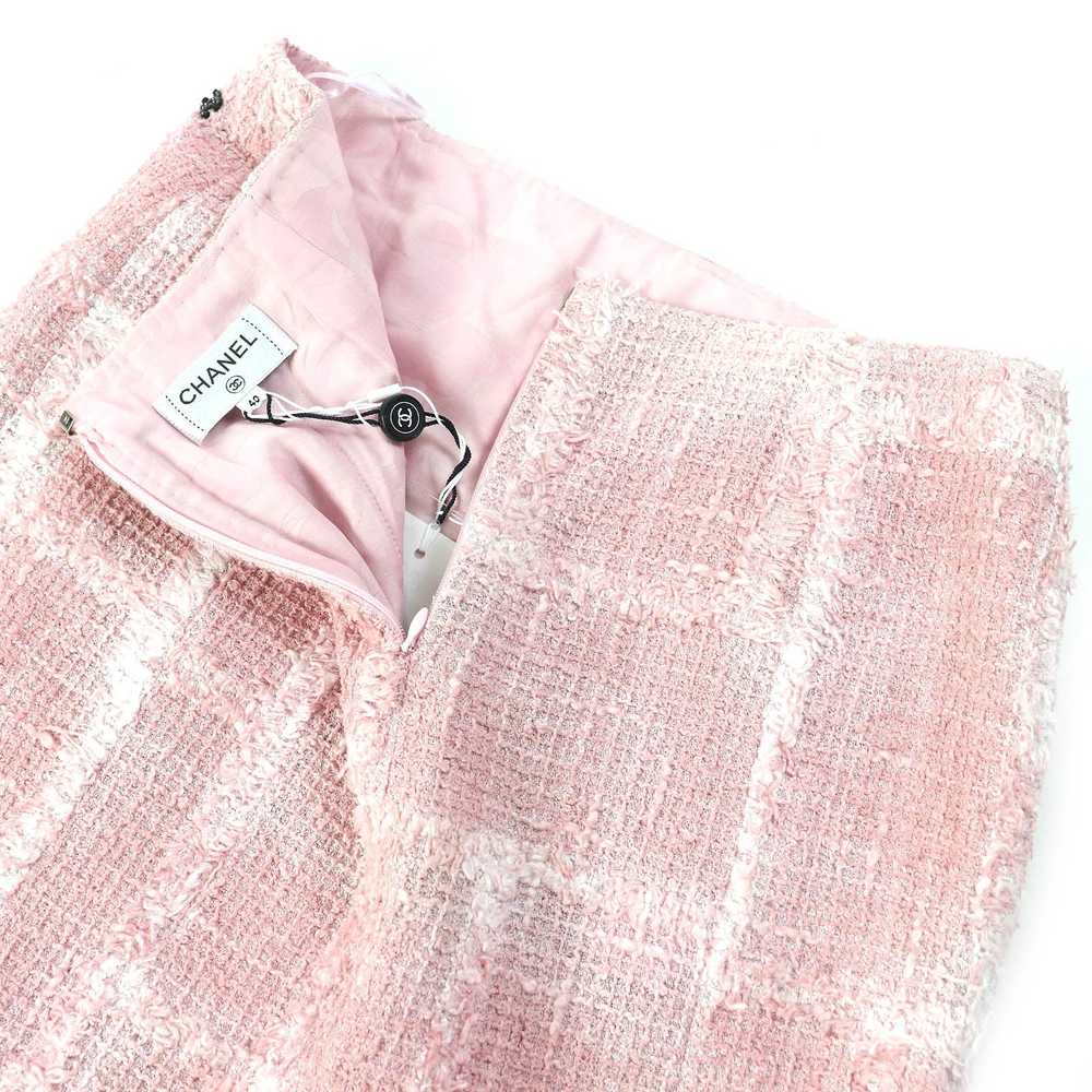 CHANEL skirt 22C P71877 cotton Pink white black 40 - image 4