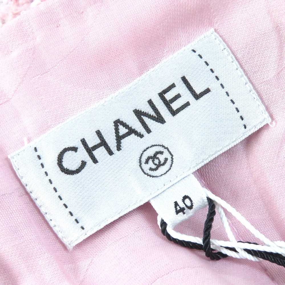 CHANEL skirt 22C P71877 cotton Pink white black 40 - image 6