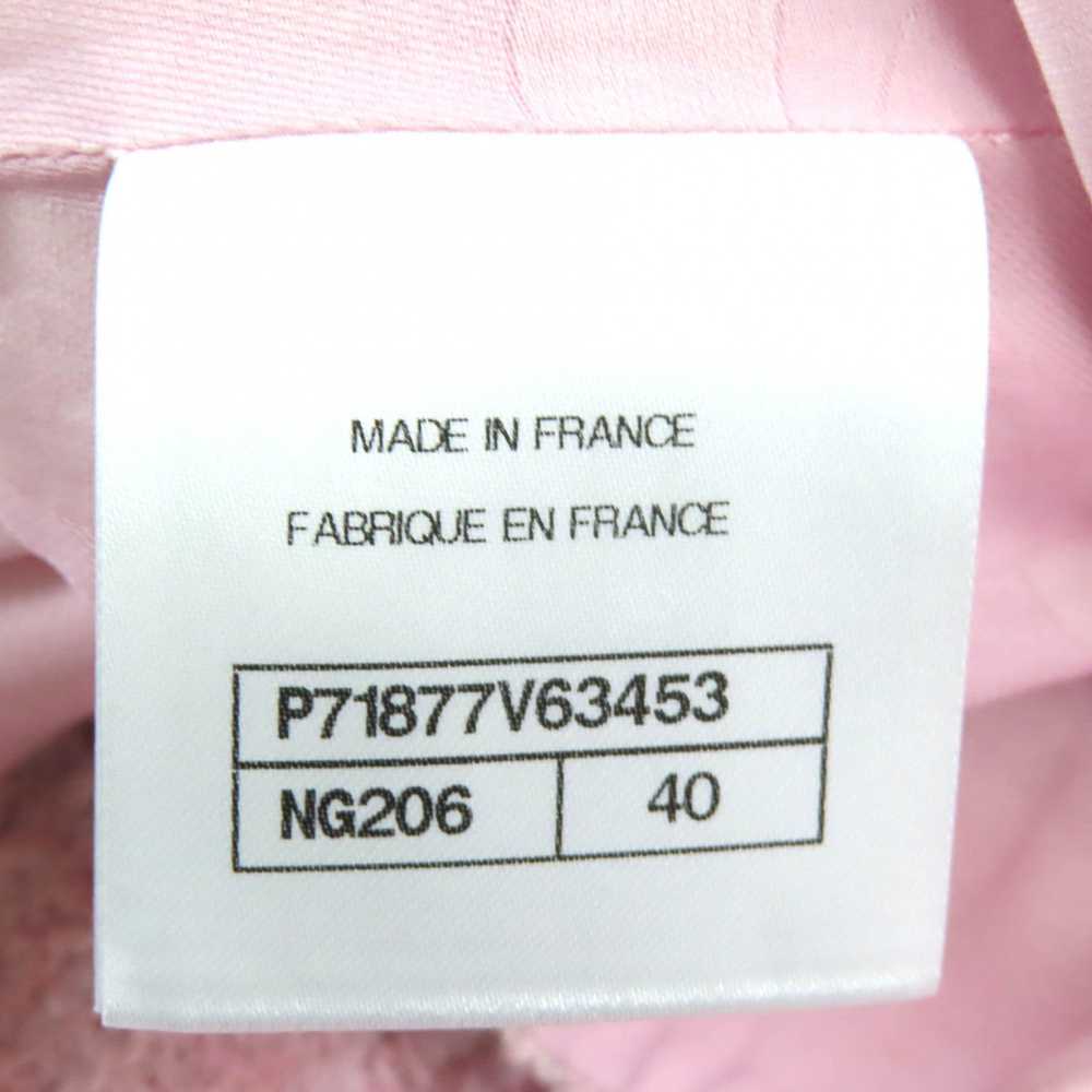 CHANEL skirt 22C P71877 cotton Pink white black 40 - image 8