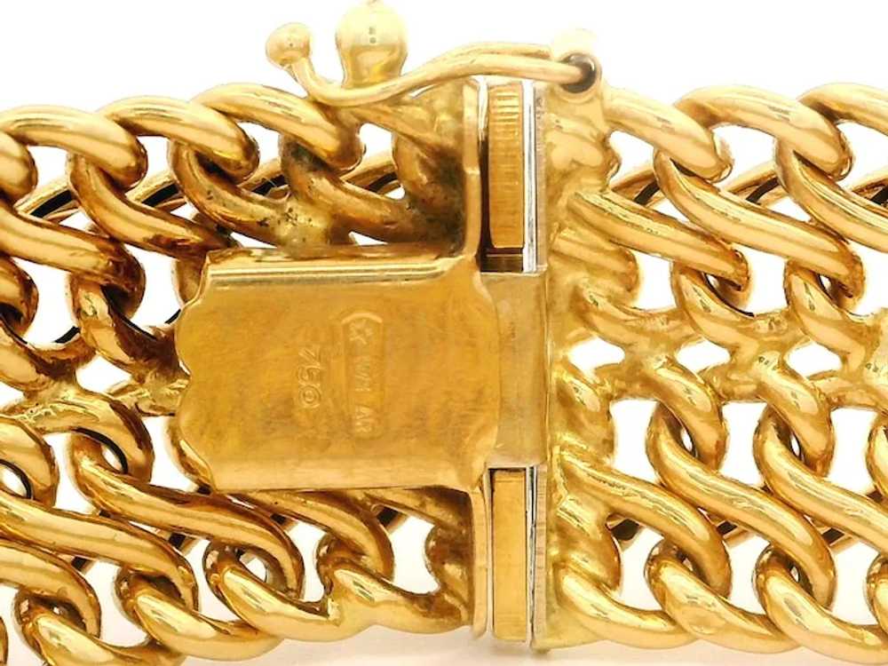 Vintage Italian 18k Gold 17.3mm Wide Repousse Fig… - image 6