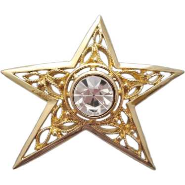 Ultimate Rhinestone Star Brooch Year Round Favori… - image 1