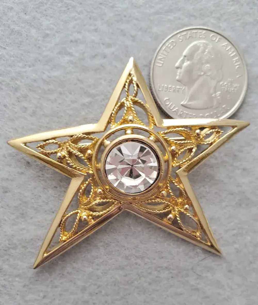 Ultimate Rhinestone Star Brooch Year Round Favori… - image 3