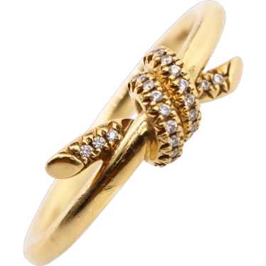 TIFFANY & CO Knot 18kt yellow Gold Ring with Diamo