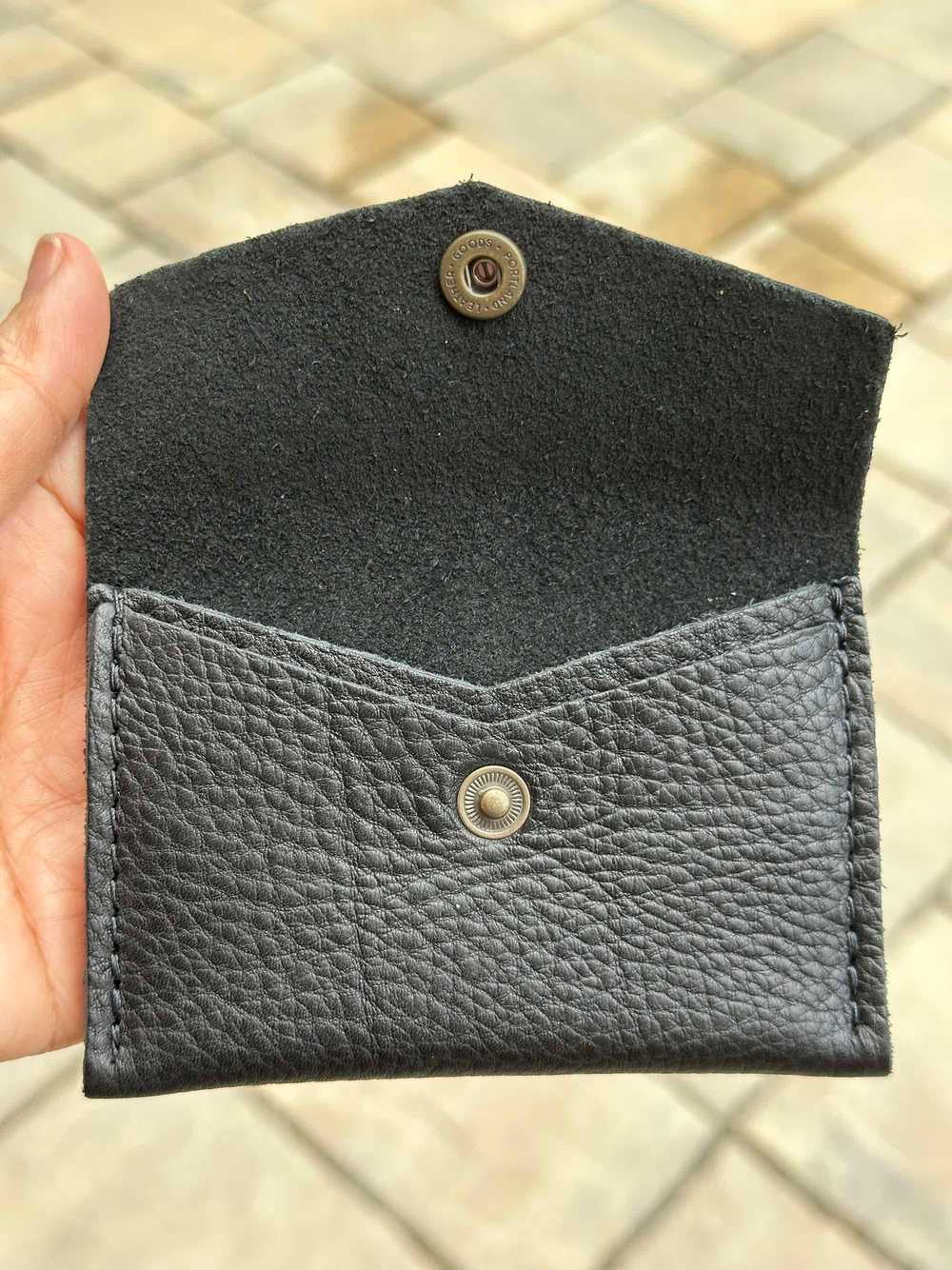 Portland Leather Pebbled Black Mini Envelope - image 2