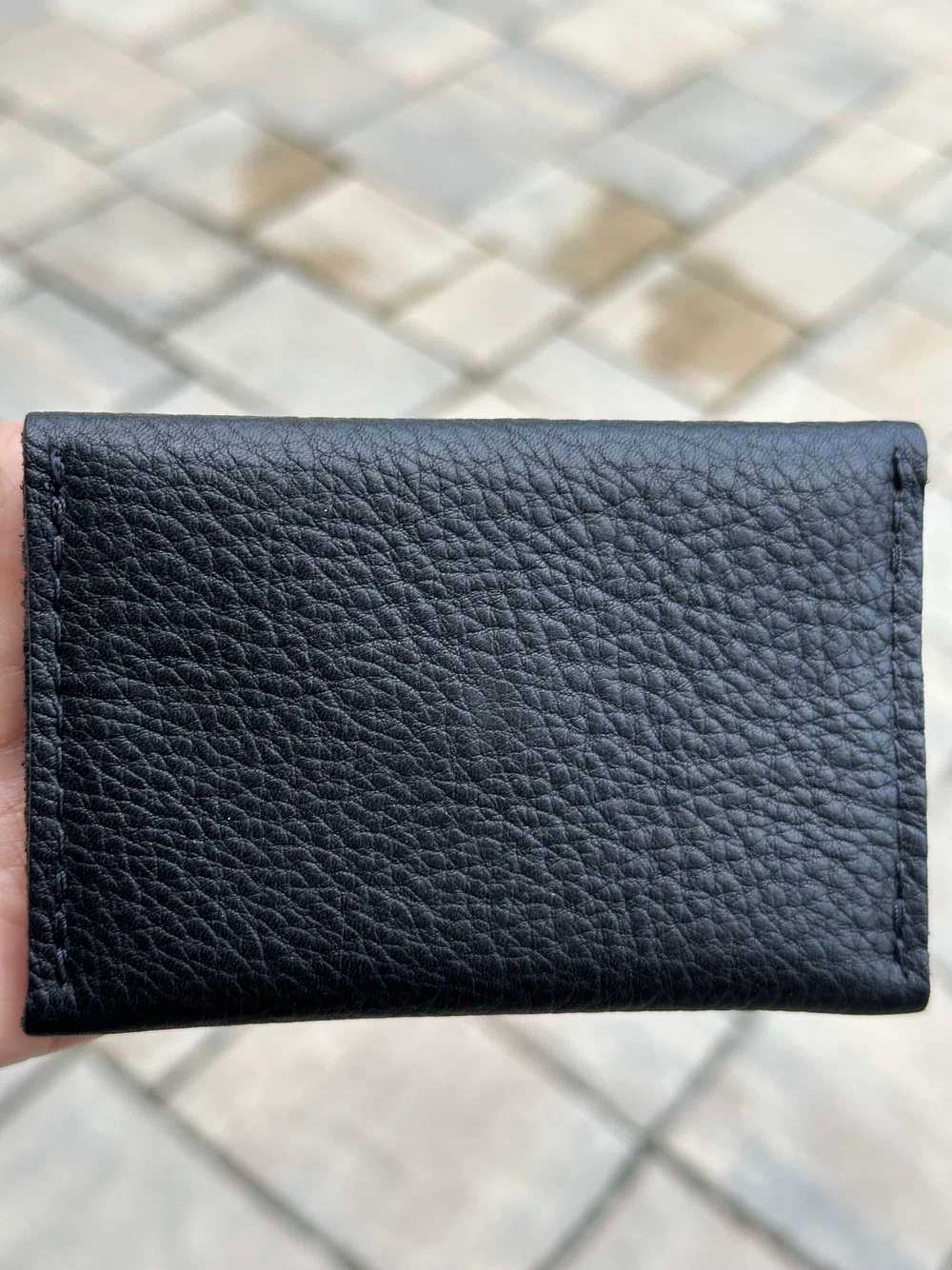 Portland Leather Pebbled Black Mini Envelope - image 3