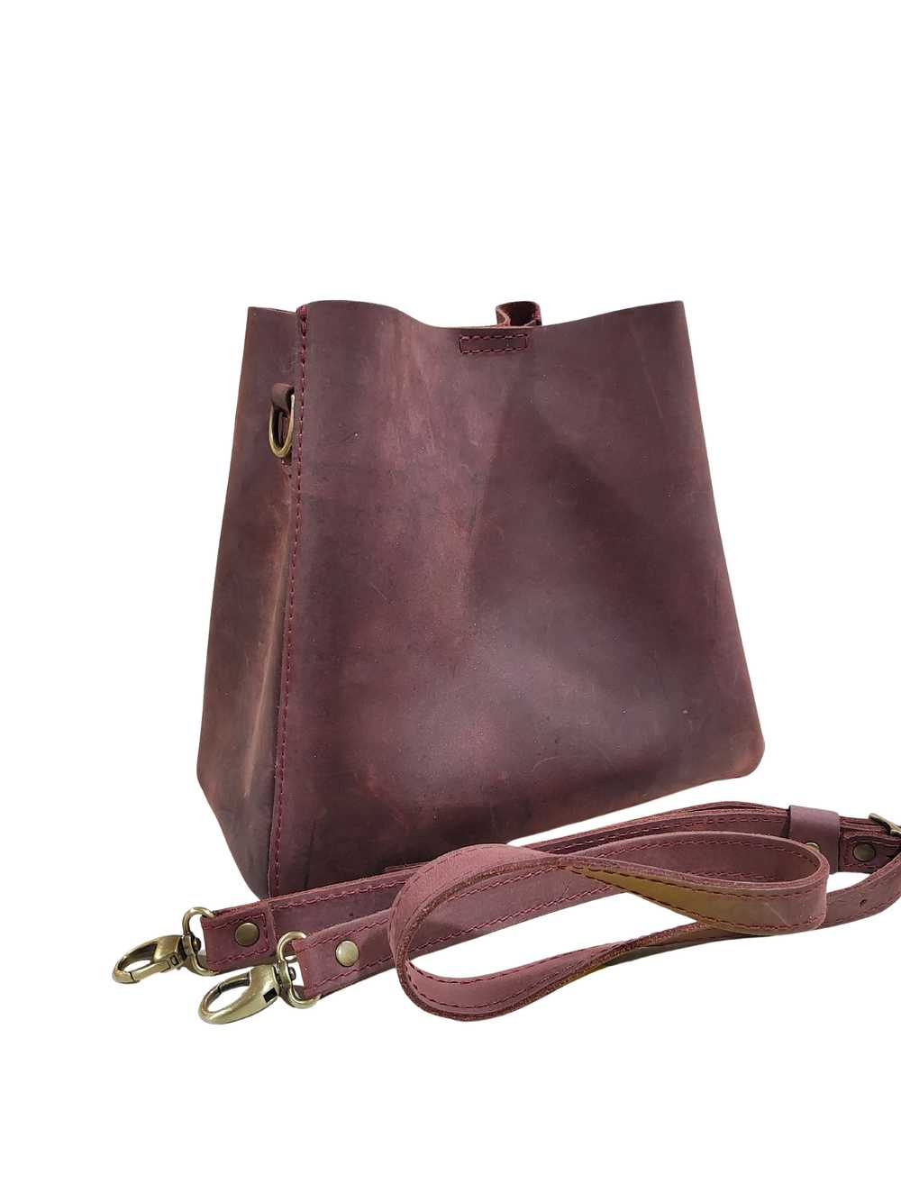 Portland Leather Butterfly Bucket Bag - image 1