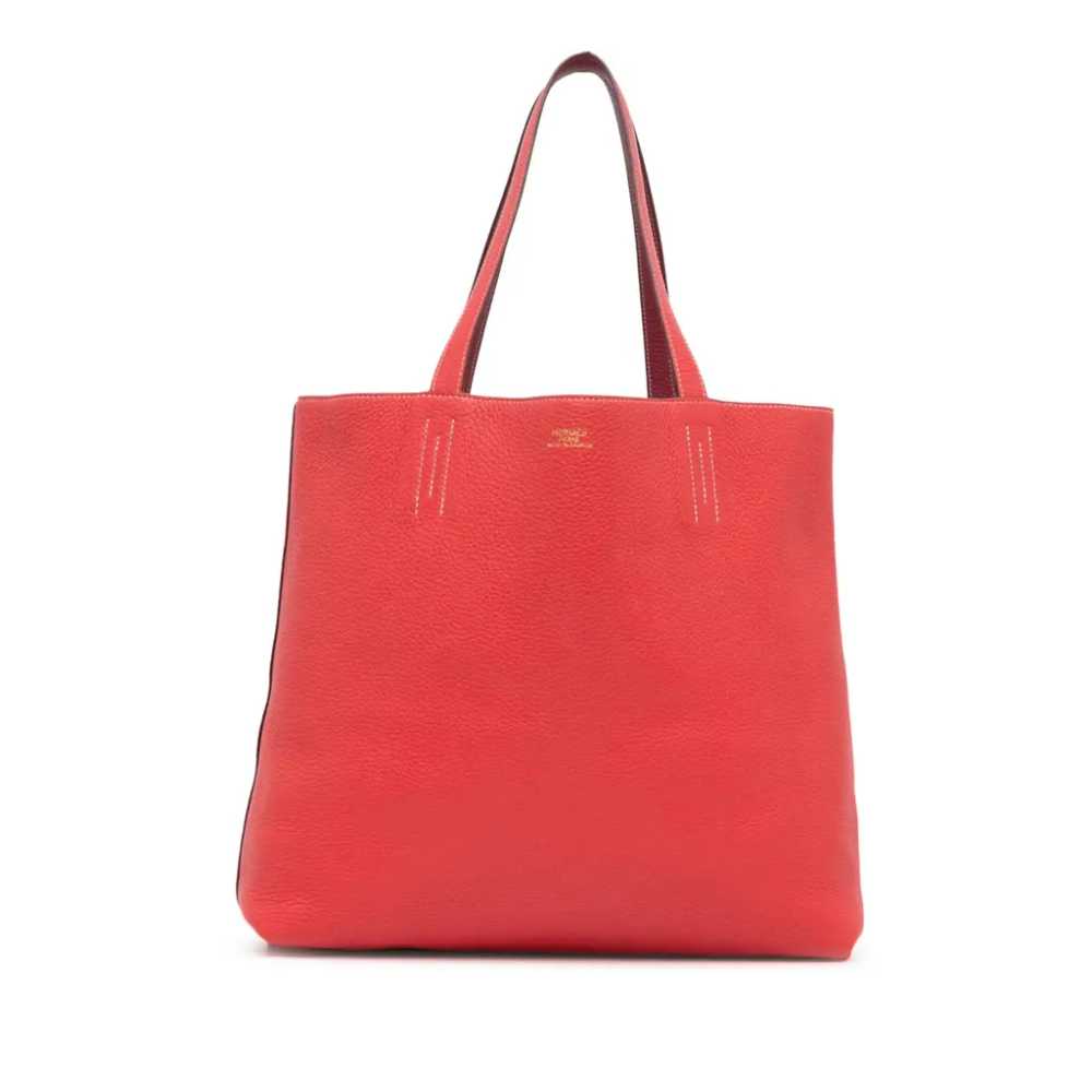 Hermès Double sens leather tote - image 1