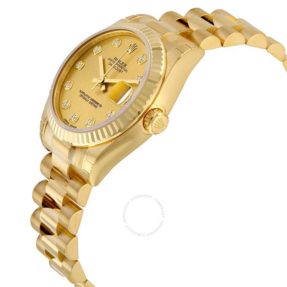 Rolex Lady-Datejust 31 Champagne Dial 18K Yellow … - image 2