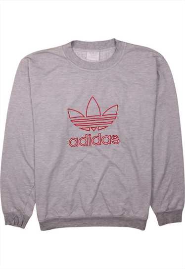 Vintage 90's Adidas Sweatshirt Spellout Crew Neck 