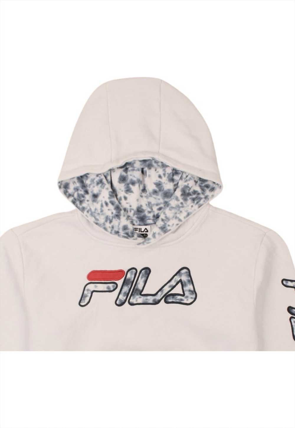 Vintage 90's Fila Hoodie Spellout Pullover White … - image 3