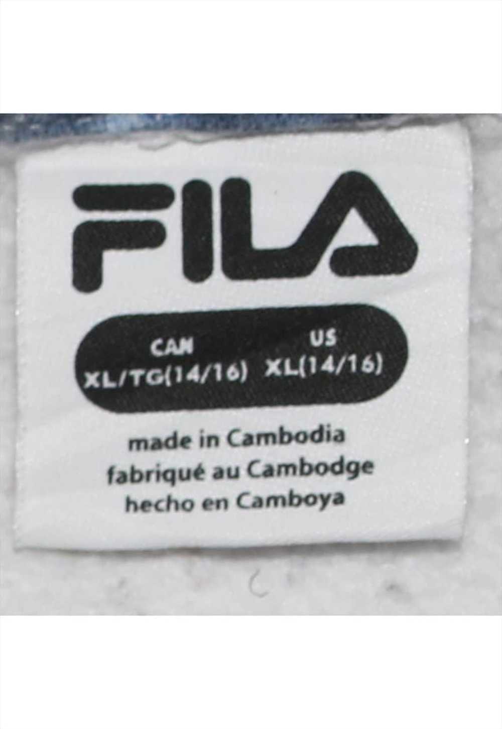 Vintage 90's Fila Hoodie Spellout Pullover White … - image 4