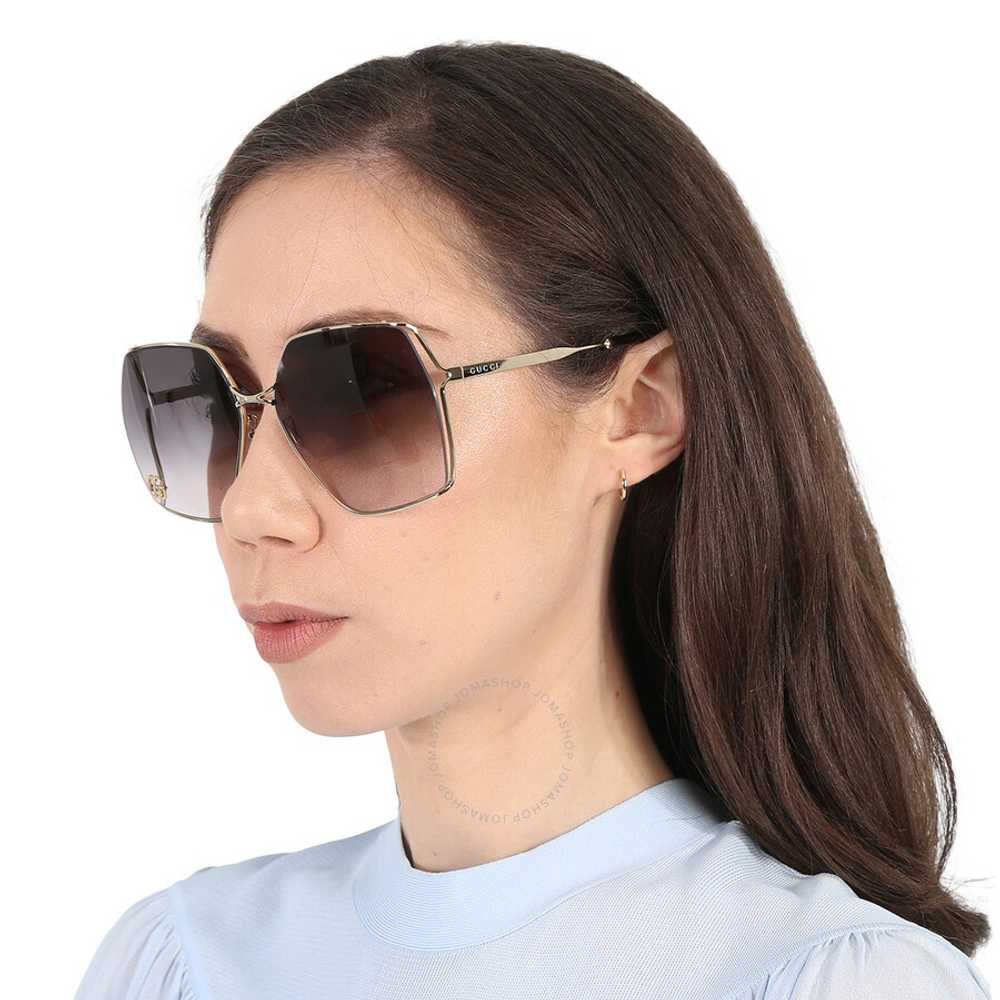 Gucci Grey Square Ladies Sunglasses GG0817S 006 65 - image 2