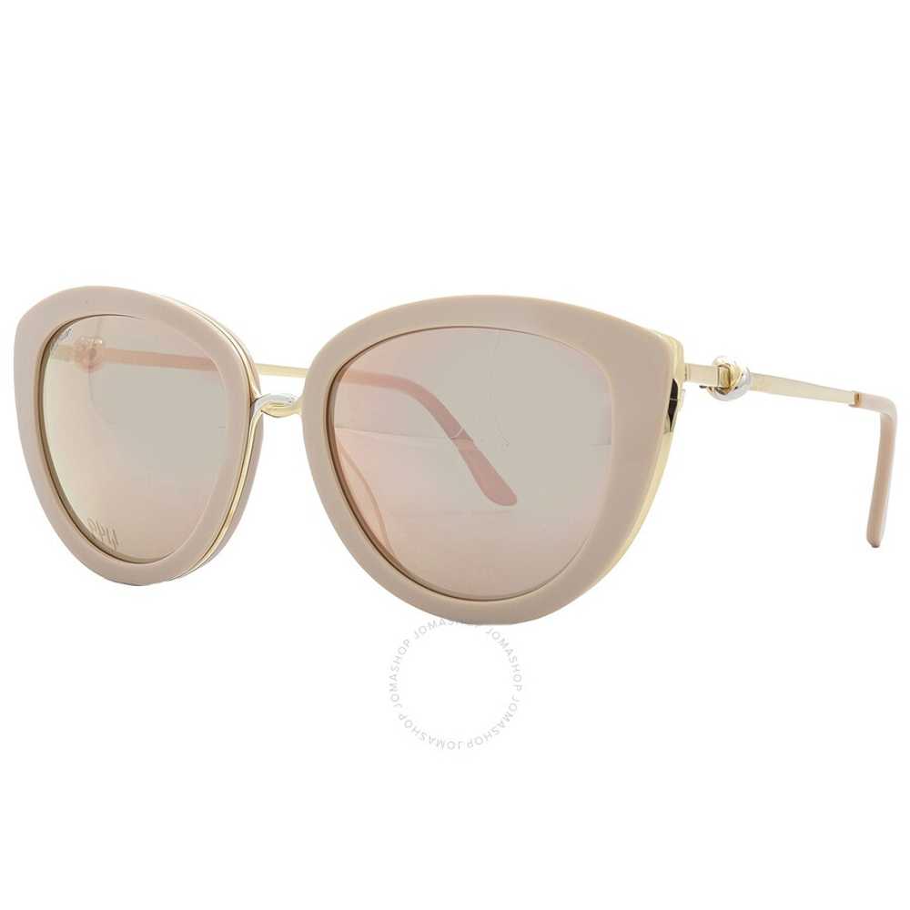 Cartier Brown Rose Gold Mirror Cat Eye Ladies Sun… - image 3