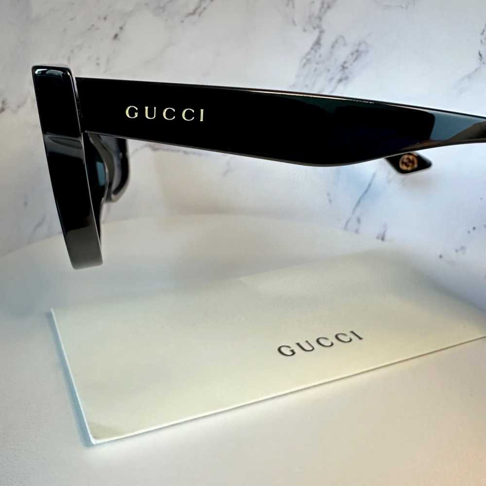 Gucci New GUCCI Sunglasses Black Gold Square - image 10