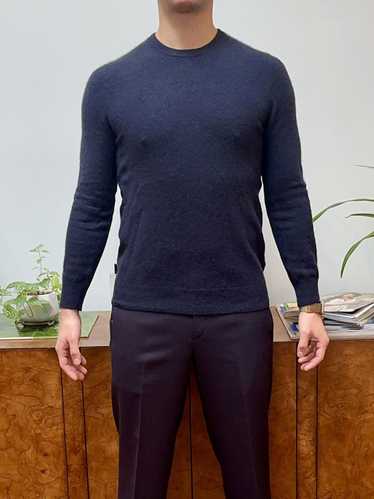 Cos 100% Cashmere Crewneck Navy Sweater