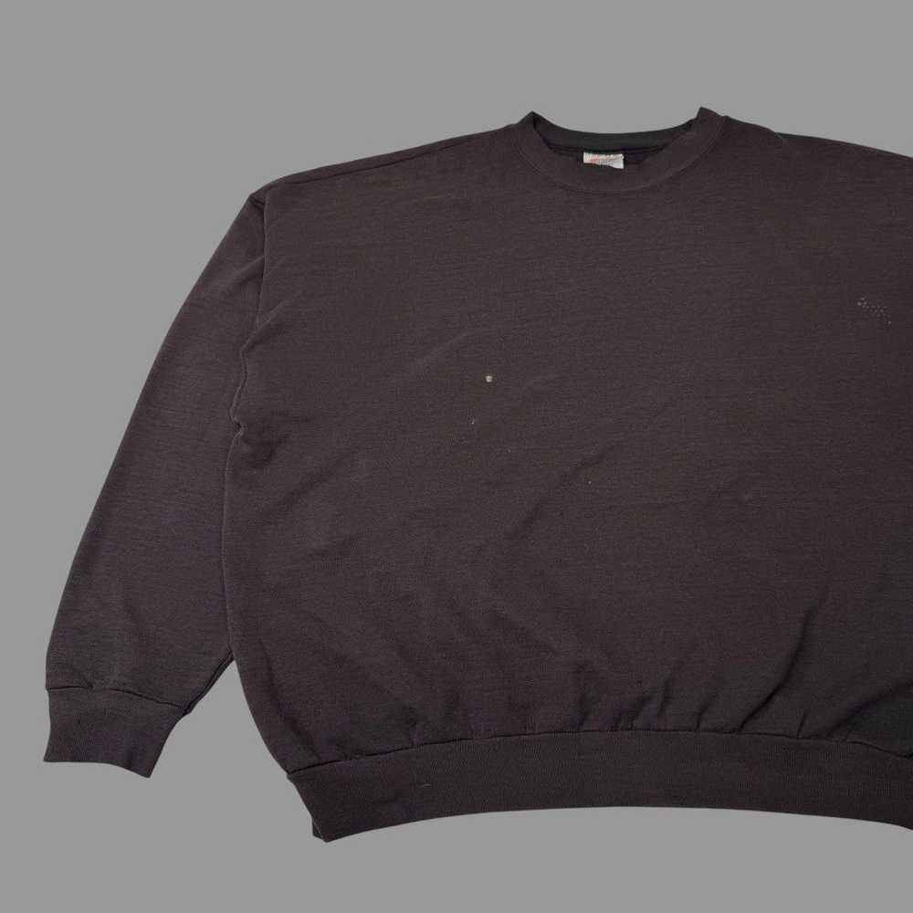 Blank × Hanes × Vintage Vintage faded black Hanes… - image 2