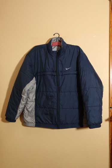 Nike Nike Vintage Reversible Navy/Gray Puffy Nike 