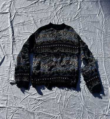 Balenciaga Balenciaga Fair Isle destroyed sweater - image 1