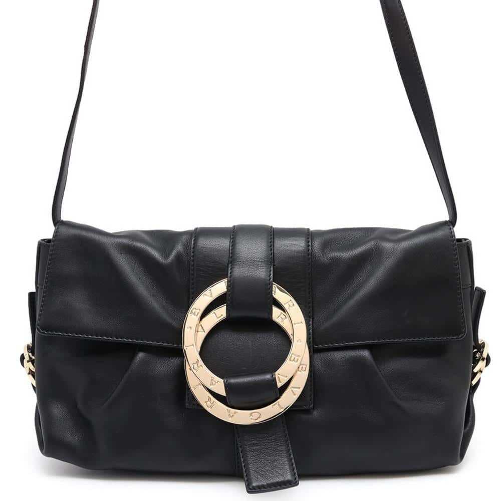 Bvlgari BVLGARI Shoulder Bag Chandra Leather Black - image 1