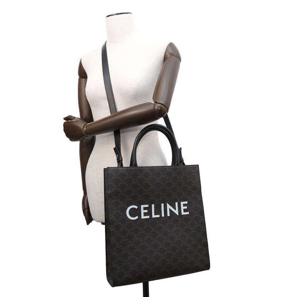 Celine Celine Tote Bag Triomphe Vertical Cabas Me… - image 4