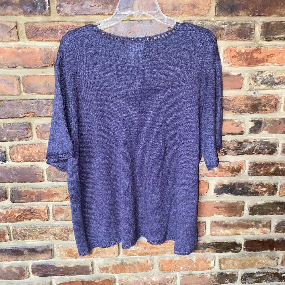 Other Sag Harbor Plum Purple Short Sleeve Knit Pu… - image 6