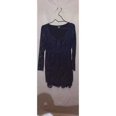 Other Womens Venus Navy Blue Lace Long Sleeve Dres