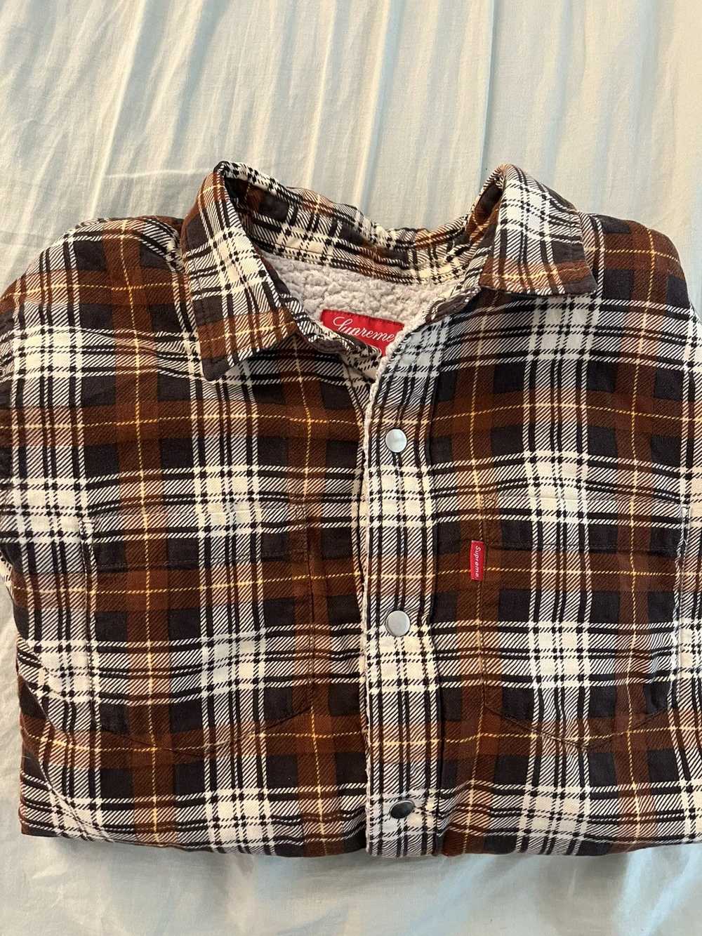 Supreme Flannel Sherpa lined shirt - FW15 - image 1