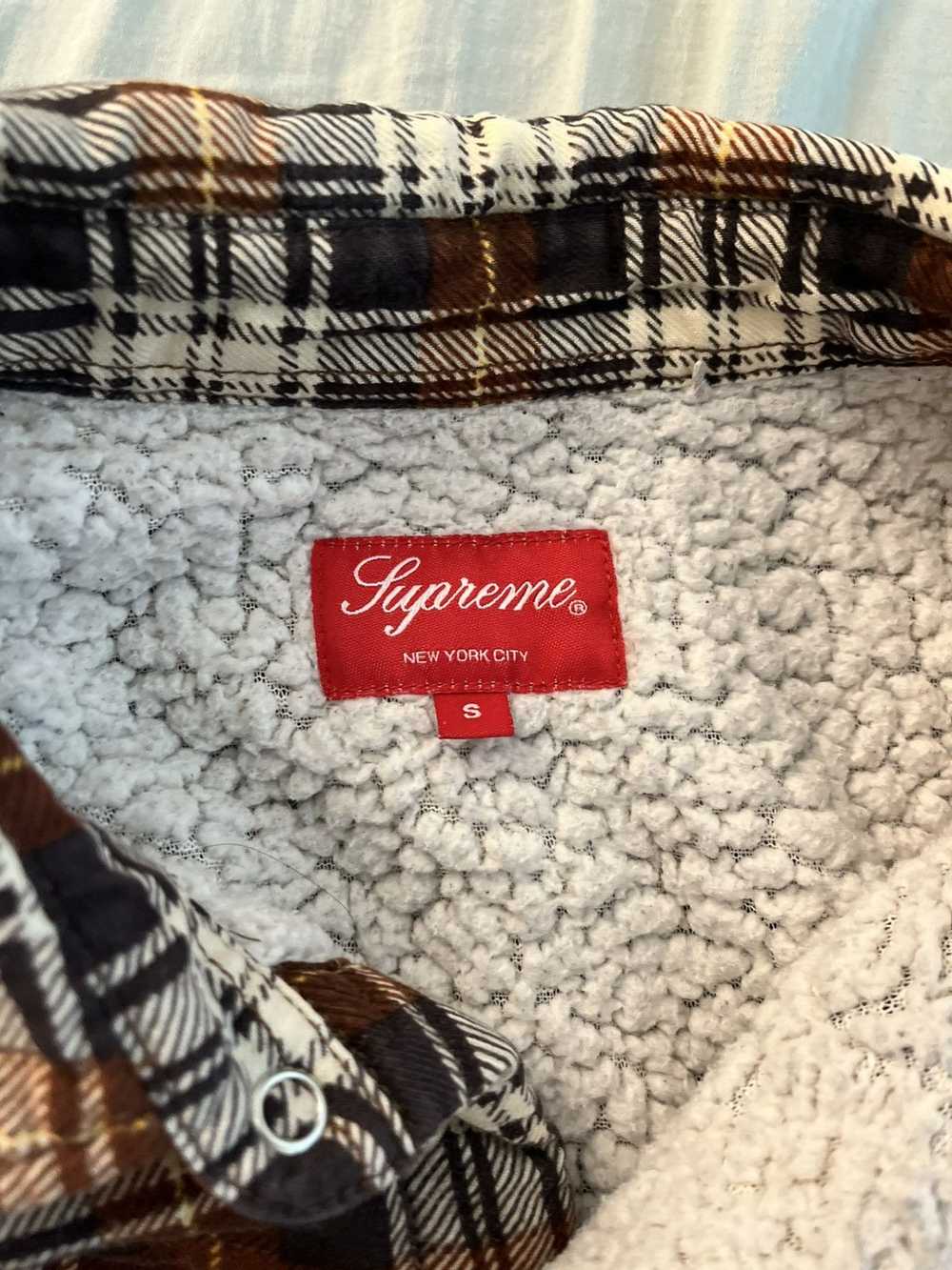 Supreme Flannel Sherpa lined shirt - FW15 - image 3