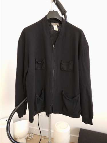 Yohji Yamamoto 80s Wool Knit Zip Cardigan w/ Pocke