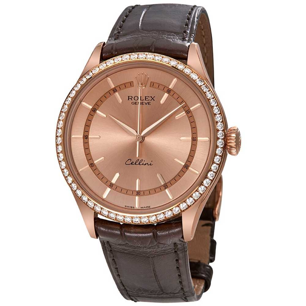 Rolex Cellini Pink Dial Automatic Men's 18kt Ever… - image 1