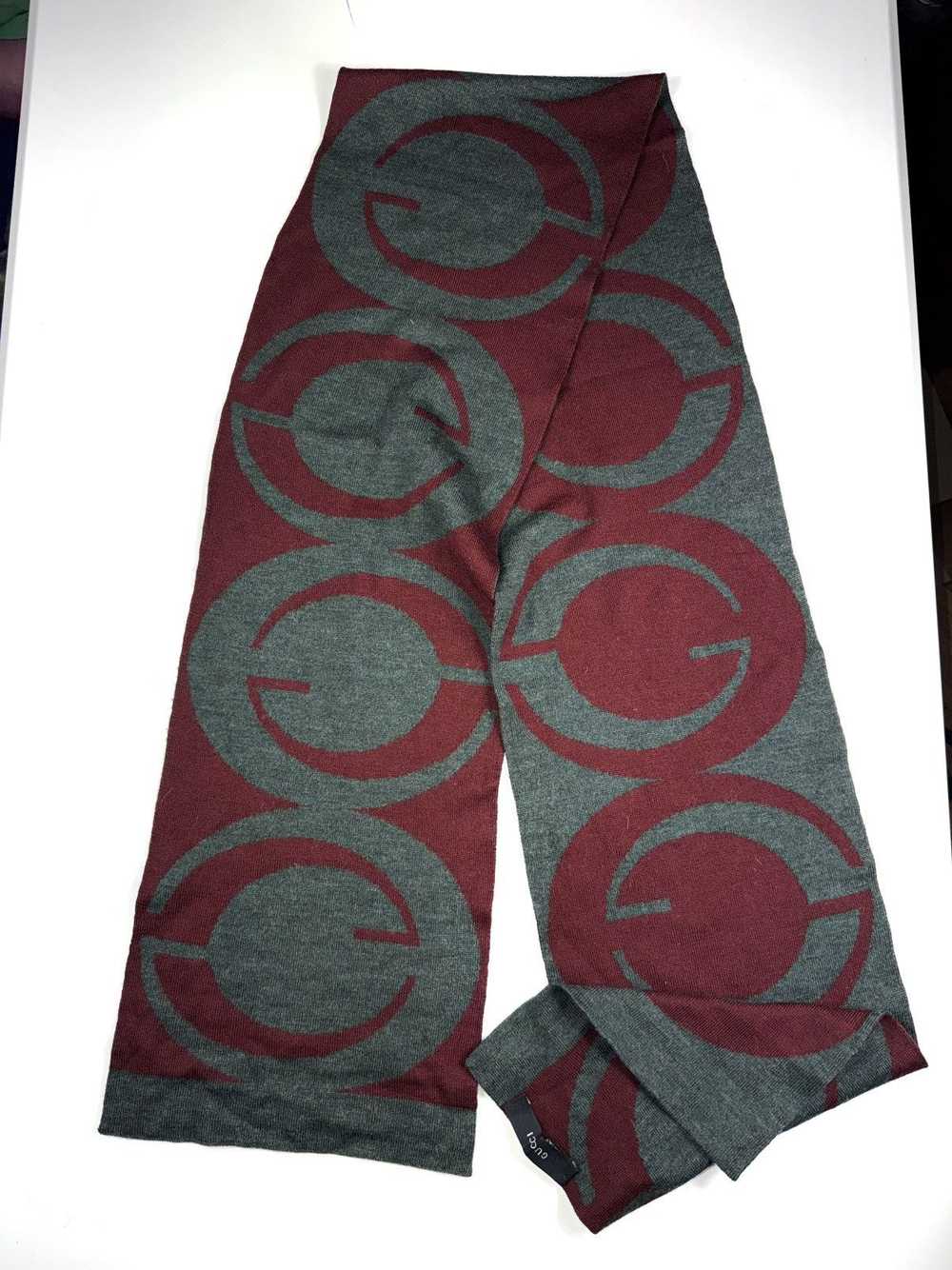 Gucci × Luxury Gucci big GG monogram wool scarf m… - image 4