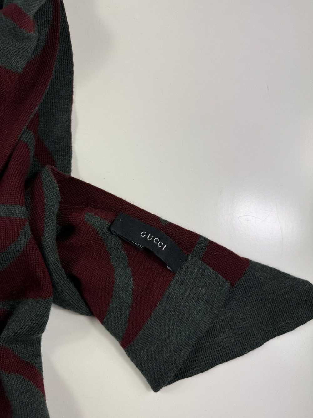 Gucci × Luxury Gucci big GG monogram wool scarf m… - image 6