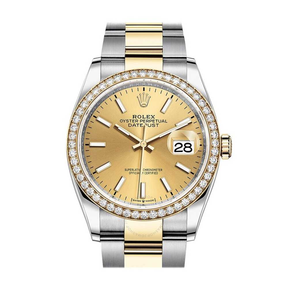 Rolex Datejust 36 Champagne Dial Men's Steel and … - image 1