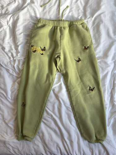 FELT Felt “Butterfly Garden” Sweatpants in Sage Gr