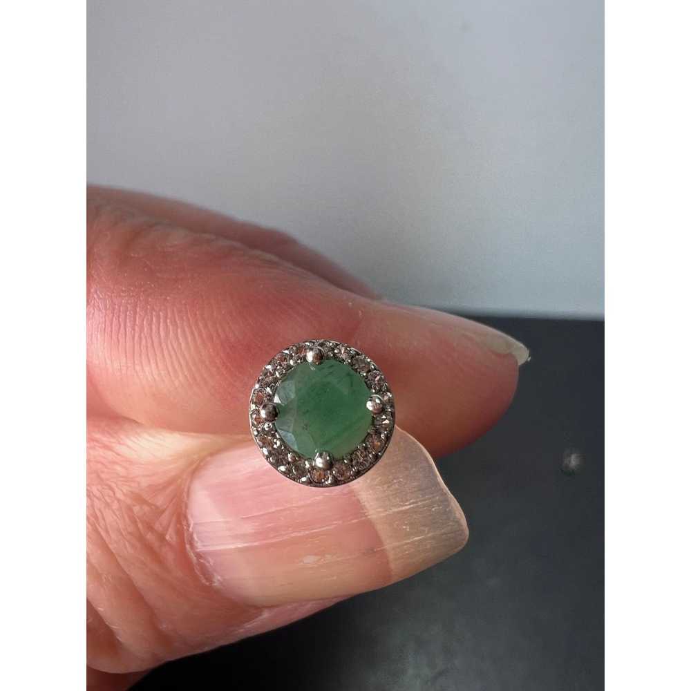 Other Emerald and zircon halo stud earrings in st… - image 10