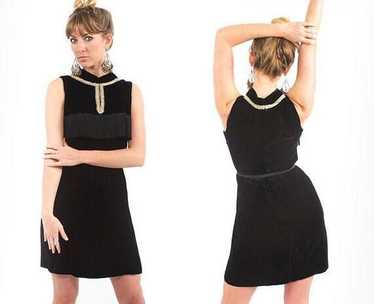 Designer 60s Audrey Hepburn Style Velvet Black Pa… - image 1