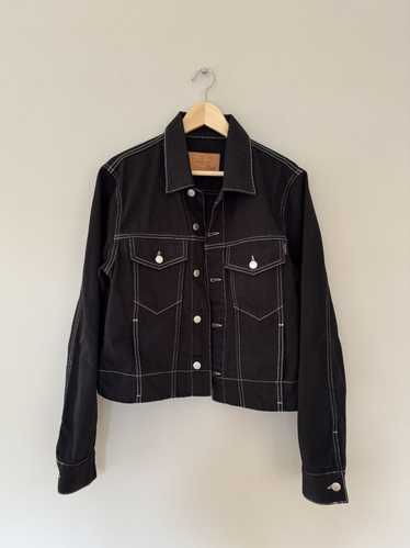 Sandro Sandro black denim cropped jacket