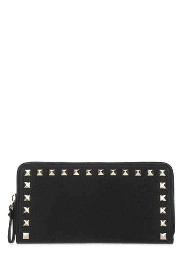 Valentino Garavani Black Leather Rockstud Wallet