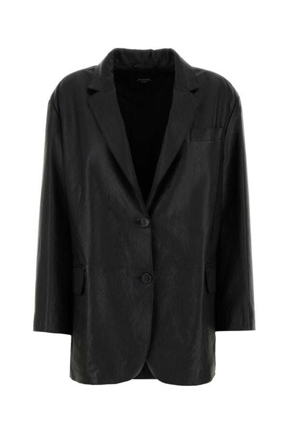 Weekend Max Mara Black Leather Marat Blazer - image 3