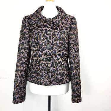 Escada Jacket 36 8/10 UK Striking Vtg Textured Pu… - image 1