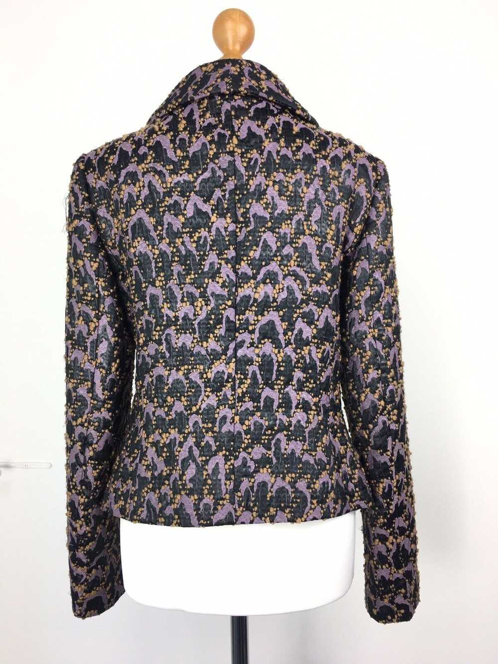 Escada Jacket 36 8/10 UK Striking Vtg Textured Pu… - image 7