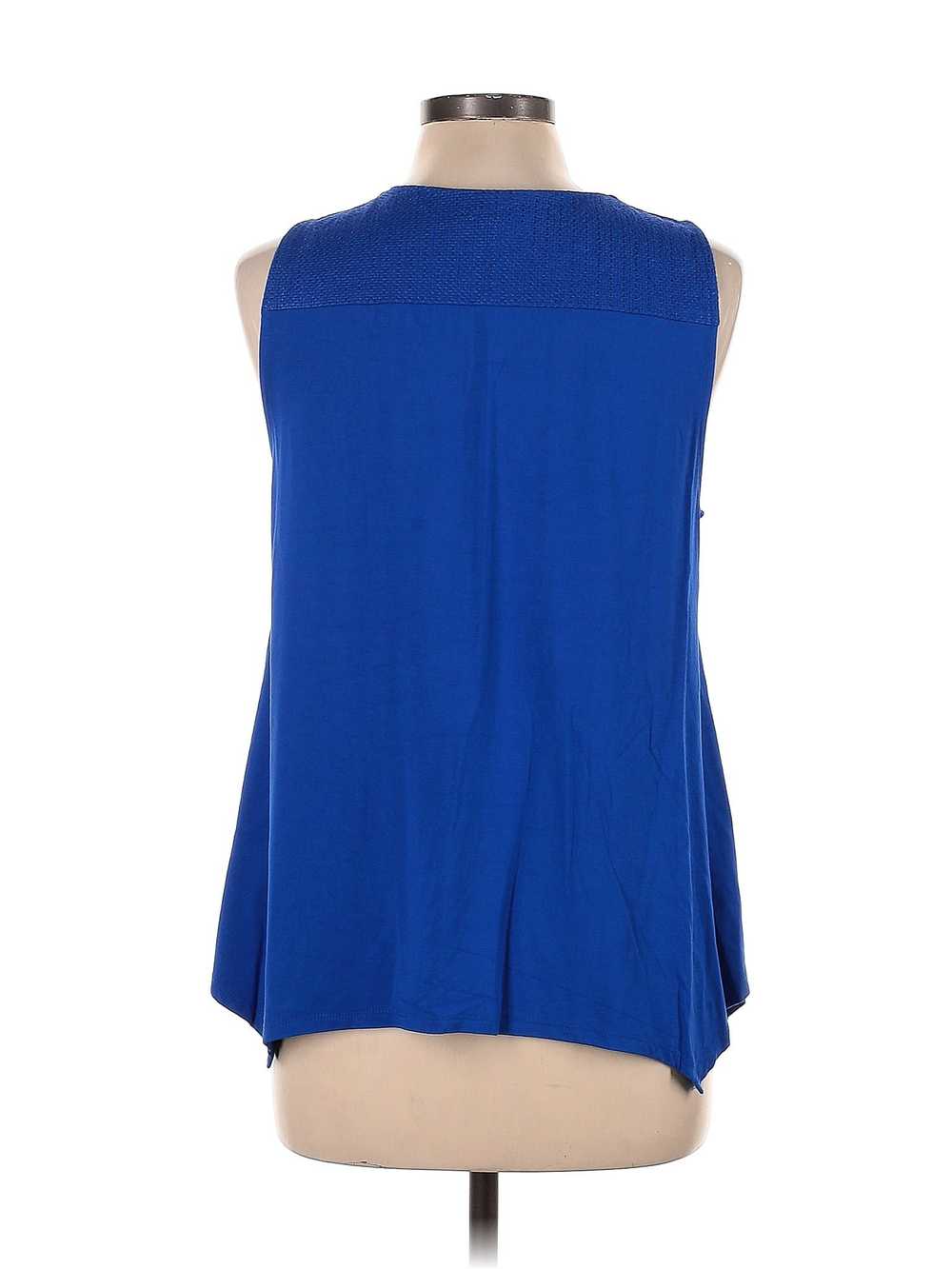 Adrianna Papell Women Blue Sleeveless Blouse L - image 2