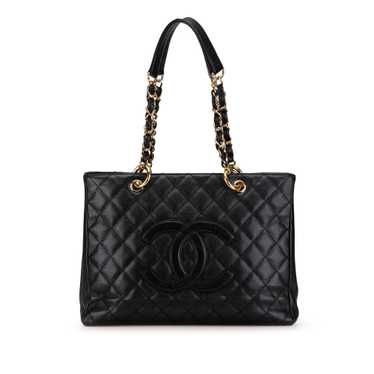 Black Chanel Caviar Grand Shopping Tote