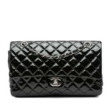 Black Chanel Medium Classic Patent Double Flap Sh… - image 1