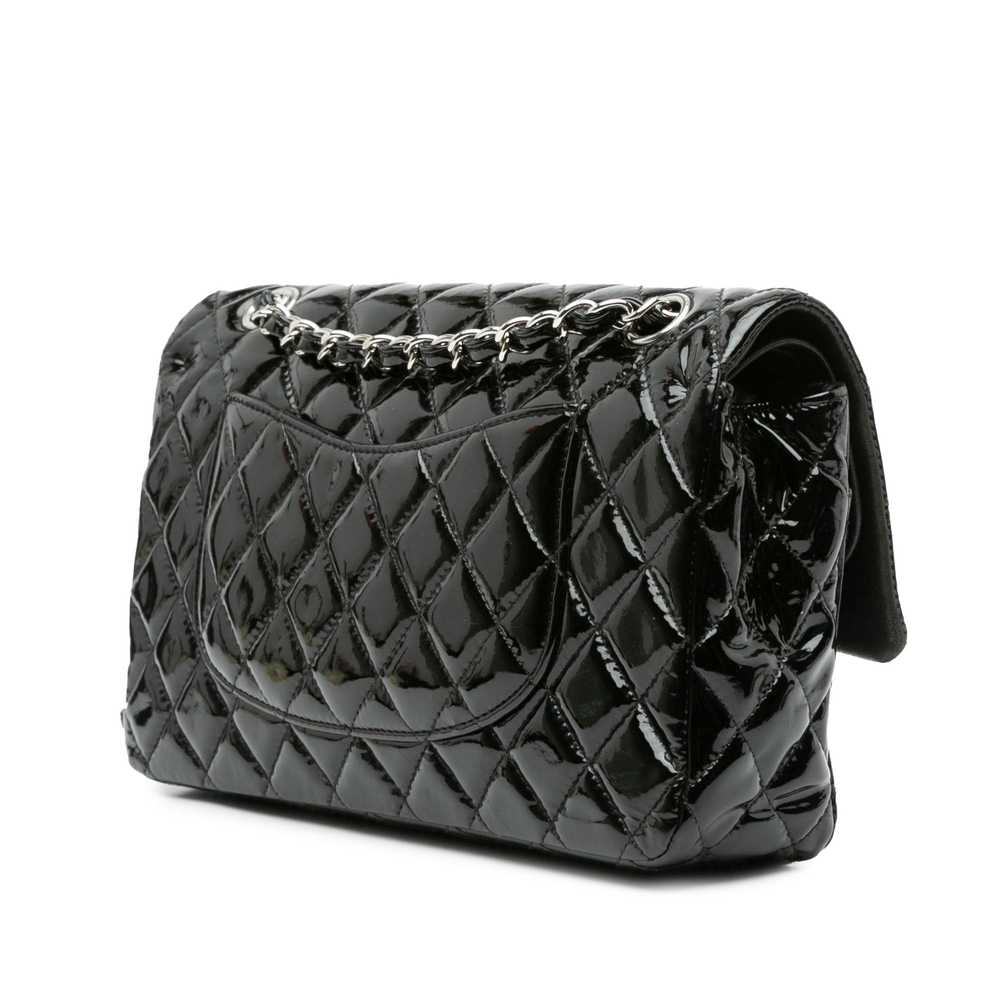 Black Chanel Medium Classic Patent Double Flap Sh… - image 2