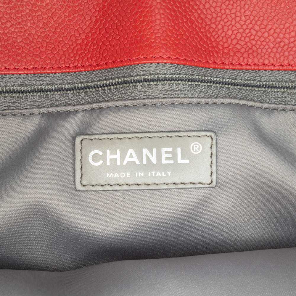 Red Chanel Caviar Grand Shopping Tote - image 7