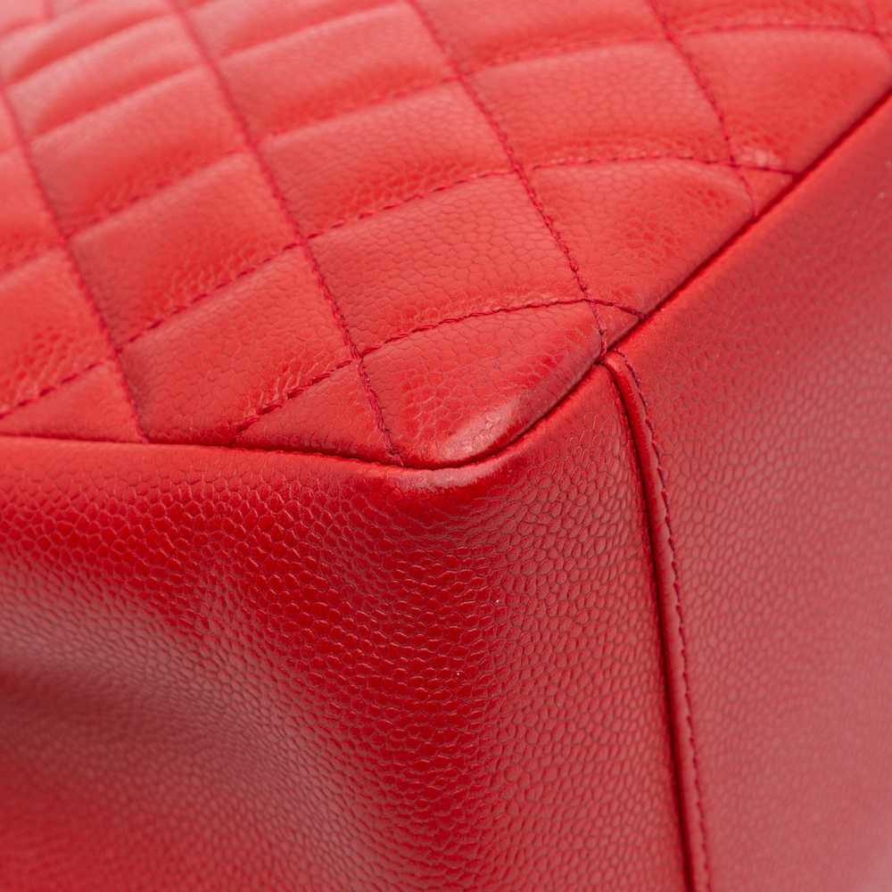 Red Chanel Caviar Grand Shopping Tote - image 9